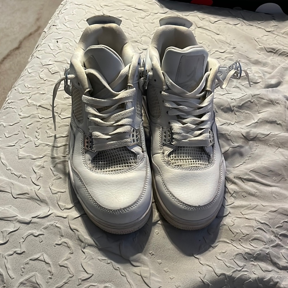 air jordan 4 white metallic silver